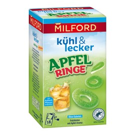 MILFORD Cool & Delicious Apple Rings Fruit Tea with Apple Aroma 18 Tea Bags