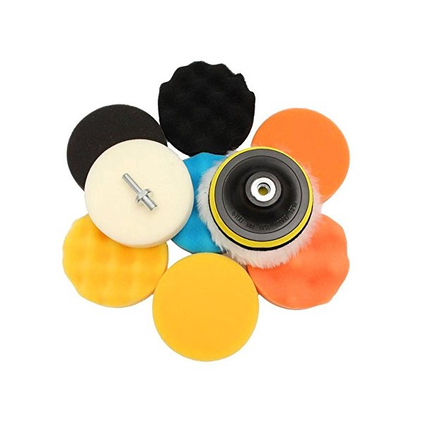 11Pcs Kit de almohadilla para encerar y pulir con esponja
