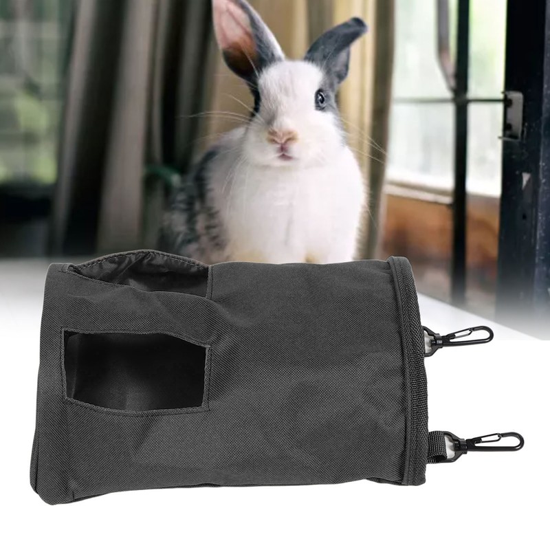 Rabbit Hay Feeder Bag Guinea Pig Hay Bag Hanging Feeder