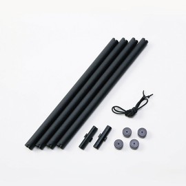 Noren Workshop 42922 Tapestry Rod, Assembly Type, Cloth Cloth, 19.7 inches (50 cm), Miscellaneous Goods, Black, Convenient Goods, Poster Rod, Made in Japan, Fabric Tapestry, Wall Scroll, Compact, Easy to Hang