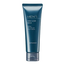Attenir Men's Skin Clear Wash (4.2 oz (120 g) / Approx. 2 Month Supply), Foam, Men's Face Wash, Facial Cleanser, For Men (Exfoliate Care/Oil Removal), Subtle Herbal Scent