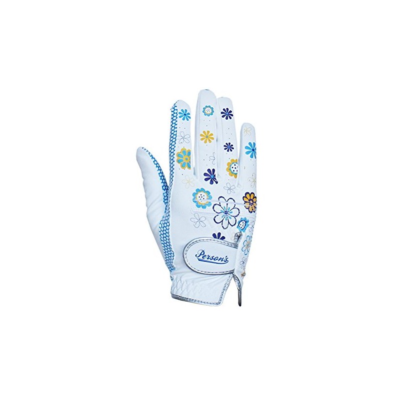 Persons PSGL-16 Women's Two-Handed Gloves, PSGL16, Both Hands, White/Blue, 7.5