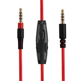 HyperX Cloud Alpha Replacement Cable, Compatible with HyperX Cloud Alpha Gaming Headsets, 3.5mm Headsets Aux Cord, Inline Mute, Volume Control, 5 Ft