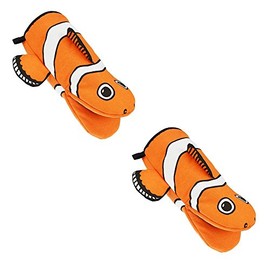 Oven Mitts Animal Clown Fish Kitchen Mitt Baking Cooking Over Mitt Sea Creatures, 100% Cotton Fun Kitchen Mitt Accessory for Cooks, Bakers or Chefs for Women and Men (2 Pack)