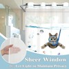Fowocu No Hook Shower Curtain with Snap in Liner Funny