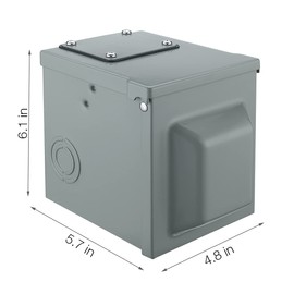 Miady 50 Amp 6-50R Power Outlet Box 250 Volt, Enclosed Lockable Weatherproof Outdoor Electrical NEMA 6 50R Receptacle Panel, for Welder EV RV Electric Car Generator