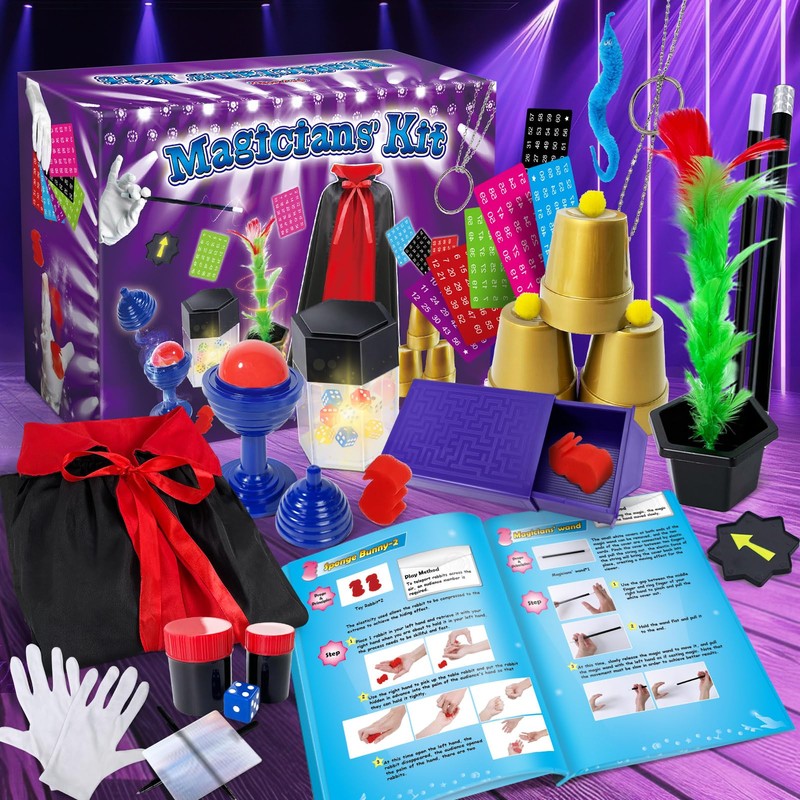 PATIFEED Magic Box Magic Set for Children Aged 6-8 Years,
