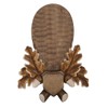 Generisch Carved trophy sign for deer deer antlers in brown and tinted GH 29.5 cm