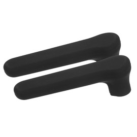 uxcell 2Pcs Silicone Door Handle Covers, Silicone Anti-Static Door Knob Cover Anti-Collision Door Handle Protector for Flat Door Handle Lever, Black