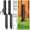 2 Pcs Fence Post Repair, Heavy Duty Fence Post Kit