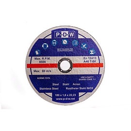 Cutting Discs 180 x 1.6 mm | Pack of 10 | INOX | Extra Thin | Extra Stable | Strong Cutting Performance | for Cutting and Angle Grinders | Aluminium Oxide | Resin Bonded | Tested according to DIN