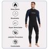 Lemorecn Mens Wetsuits Jumpsuit Neoprene 3/2mm Full Body Diving Suit(CA3031BLUE-M)