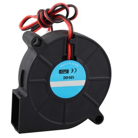 Jopto 3Pcs 3D Printer Cooling Blower Fan DC 12V 50 x 50 x 15mm 5015 Blow Radial Cooling Fan 2Pin Accessories Hot End Extruder Compatible with RepRap i3 3D Printer Cooler Heat Sinks