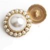 10pcs Round Pearl Buttons with Shank for Sewing Gold Button