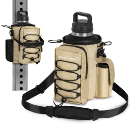 NATURE PIONEOR Magnetic Gym Bag for Men and Women - Magnet Water Bottle Holder Sling Carrier with Crossbody Shoulder Strap,Gym Accessories Pouch,Phone Pockets for Sports,Walking,Travel,Workout