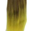 Hair Mannequin Head Simulation Ink Yellow Colour Mixture Gradient Hair
