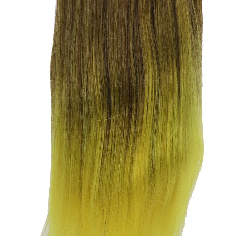 Hair Mannequin Head Simulation Ink Yellow Colour Mixture Gradient Hair