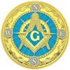 Imasoner Square & Compass Masonic Car Emblem for Accessories, Gold