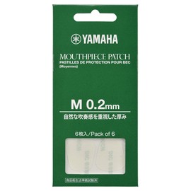 Yamaha Mouthpiece Patch, M Size, 0.01 inch (0.2 mm), MPPA3M2, Pack of 6