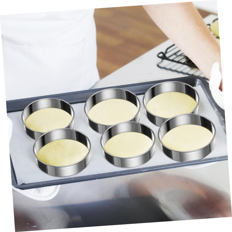 LABRIMP Pastry Rings Baking Muffin Ring Molds Stainless Steel Easy