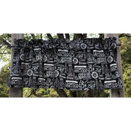 "Handmade" Religious Christian Valance Bible Scripture Jesus King of Kings Church Curtain