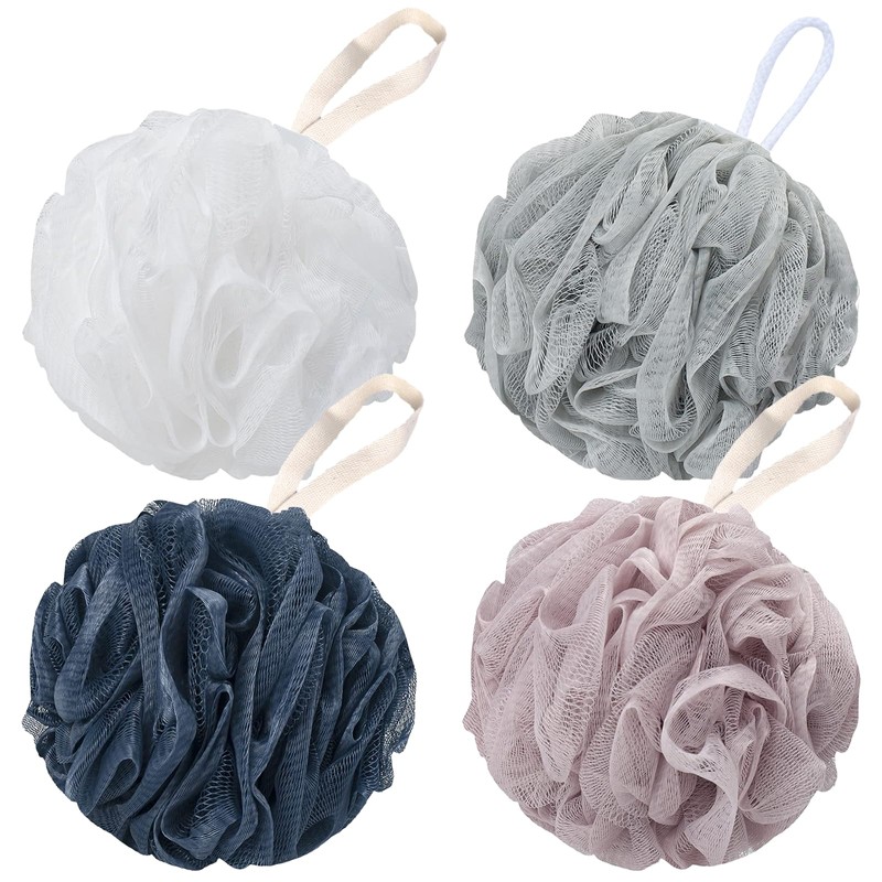 Esponjas para Baño Suave, 4 Piezas Estropajo para Cuerpo Bañarse