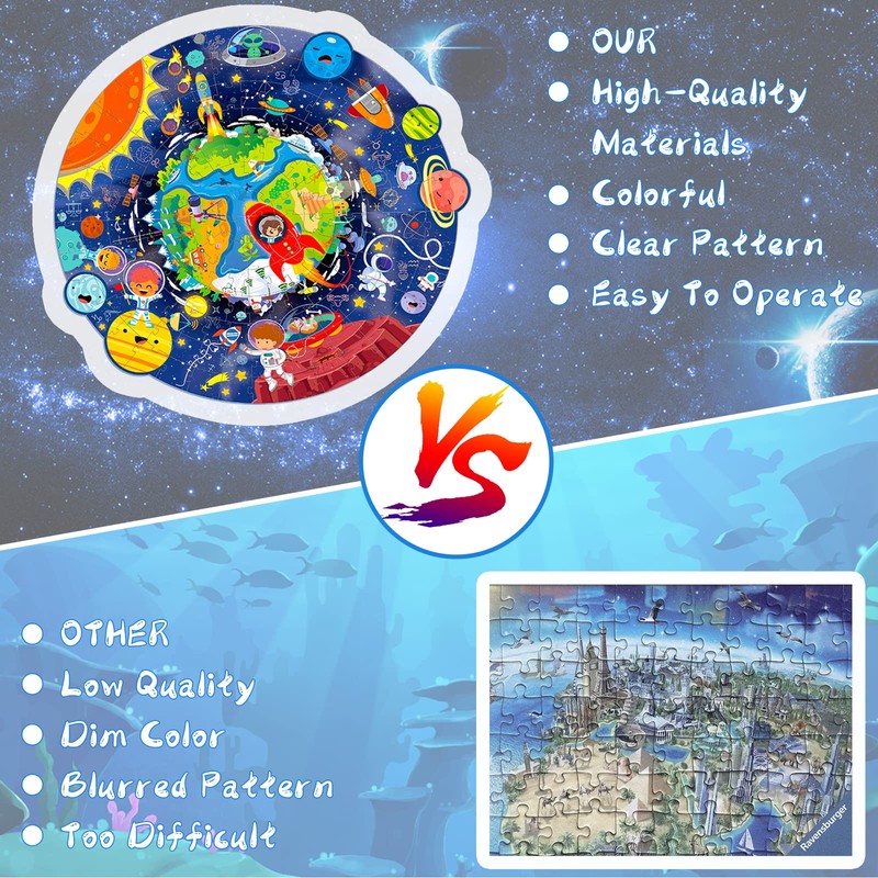 FORMIZON Children's Puzzle 128 Pieces Animal Puzzle Pieces (Universe)