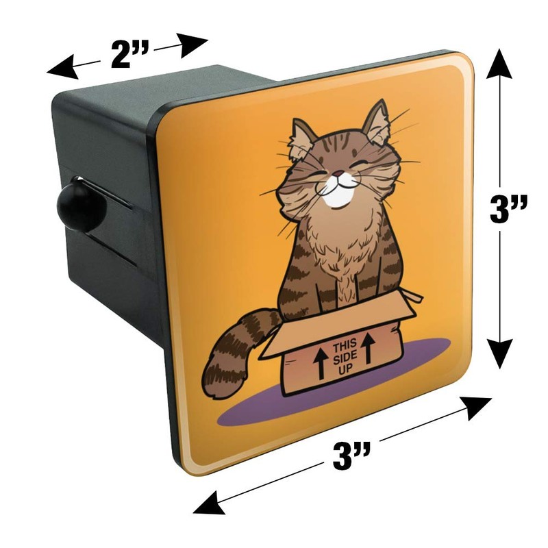 GRAPHICS & MORE Cat Sitting in Box Tow Trailer Hitch