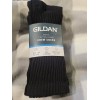 Gildan 3 Pack Gildan Adult Mens Crew Socks Black Moisture-Wicki