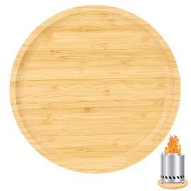KEESHA Tabletop Fire Pit Mat for Solo Stove Mesa XL, Bamboo Heat Resistant Mat for Solo Stove, Diameter 10'', Thickness 0.6''