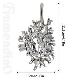 Framendino, 3 Pack Conch Shell Hair Claw Clip Metal Gothic Barrettes Clamp Non-Slip Jaw Hairclips for Women