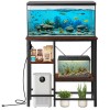 SEGAWE 20-39 Gallon Aquarium Stand Metal w/ 3-Tiers Adjustable Storage