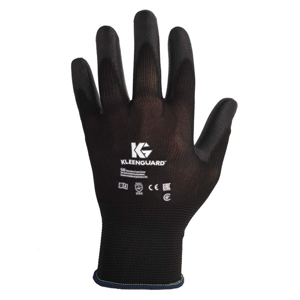 KLEENGUARD G40 Polyurethane Coated Gloves (13841), Size 11 (2XL), High Dexterity, Black, 12 Pairs/Bag, 5 Bags/Case, 60 Pairs