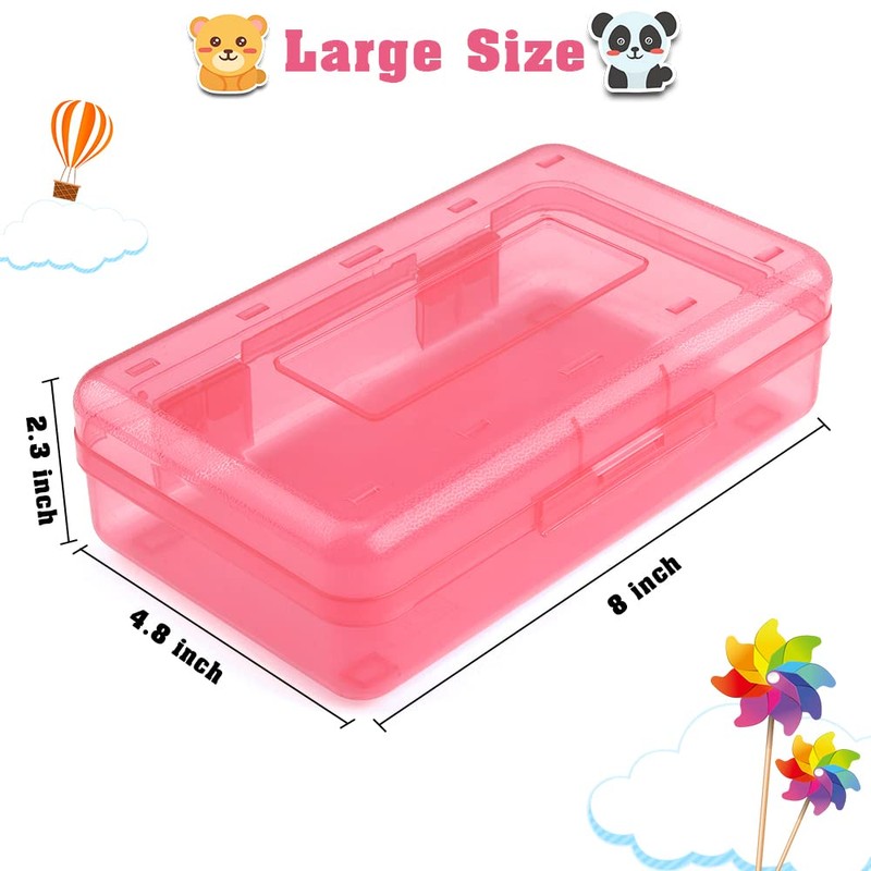 Pencil Box, Large Capacity Clear Pencil Case, 1 Pack Hard