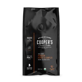 Organic Cold Brew Coffee Peru Reserve Single Origin Peruvian Coarsely Ground - 5 lb. Bag - Medium Roast - Give the Gift of Coffee this Christmas!