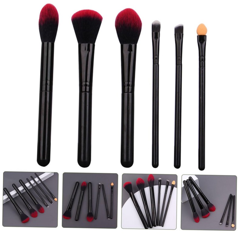 BIUDECO Makeup Brush Kit Red Soft Hair for Eye Shadow