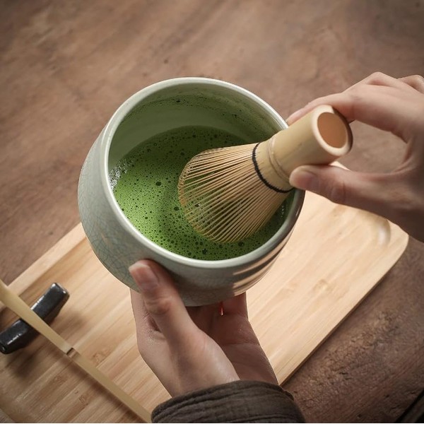 Matcha Whisk, Prongs Tea Whisk Bamboo Tea Whisk Chasen Preparing Matcha Powder Brush Tool, For Traditional Japanese Tea Ceremony (Wild Points (54 Books))