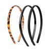 3 Pcs Acrylic Headbands with Teeth - Fashion Skinny Hair