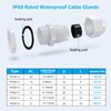 50 Pack Waterproof Cable Glands Adjustable 3-16mm Cable Connectors M12