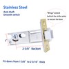 Dontay Pocket Door Privacy Lock, Flush Handles, 2-3/8" Backset, (Bed/Bath)