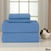 Pointehaven Heavy Weight Flannel Cotton Sheet Set, Cal King, Blue