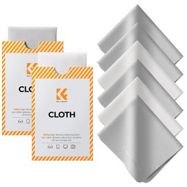 K&F Concept High Density Fabric Camera Cleaning Cloth, Gray, Pack of 6