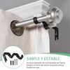 Black Curtain Rod Bracket, 3Pcs Double Curtain Rod Bracketsheavy Duty