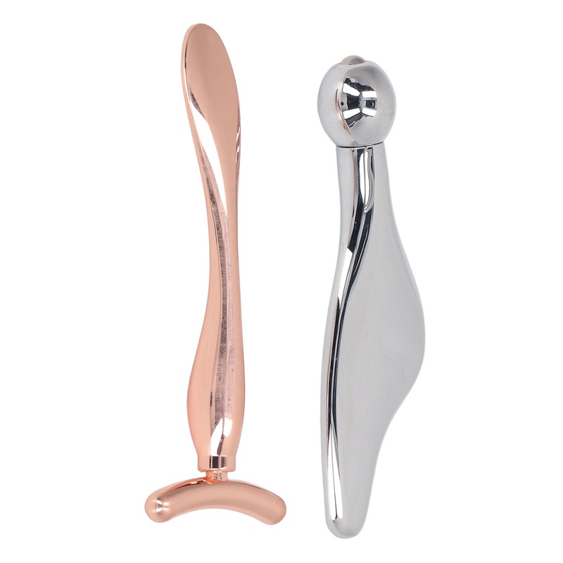 2pcs Metal Face Roller Set Zinc Alloy Facial Roller Massager