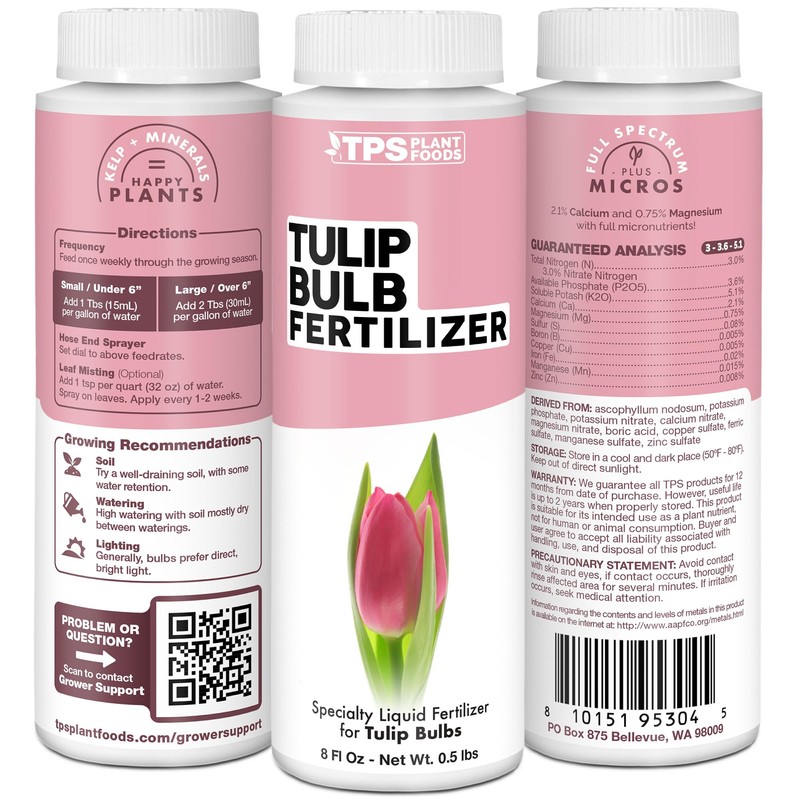 Tulip Bulb Fertilizer, Complete Liquid Tulip Bulb Plant Food, 8