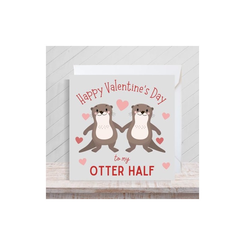 Second Ave Funny Otter Half Pun Joke Square Valentine's Day