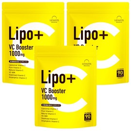 (High Absorption x Lasting x Efficiency Design) Glutathione Formula Vitamin C Supplement, Liposome Vitamin C, 1,000 mg Nutritional Functional Foods, 3 Bags, Levante Premium