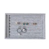 Tinsow Stackable 7 Slots Jewelry Rings Earrings Tray Velvet Showcase