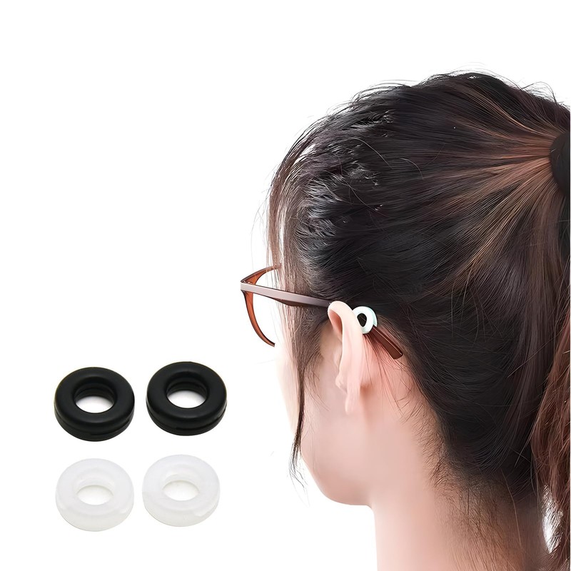 AB Max Glasses Ear Grips - Black and White Ring