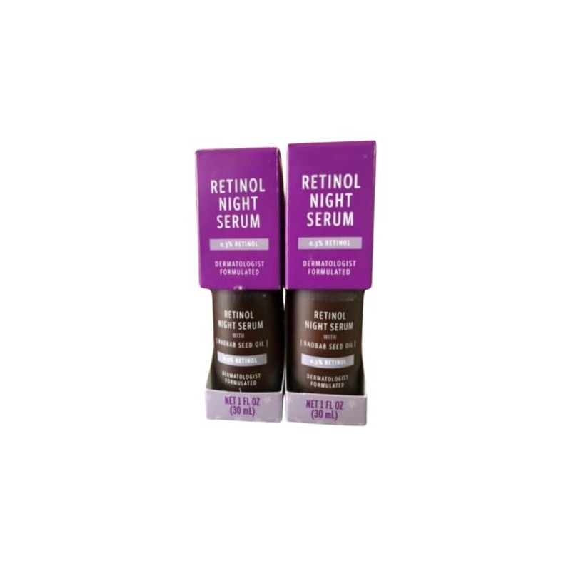 Retinol Night Serum - two pack, 1 Fl Oz (Pack